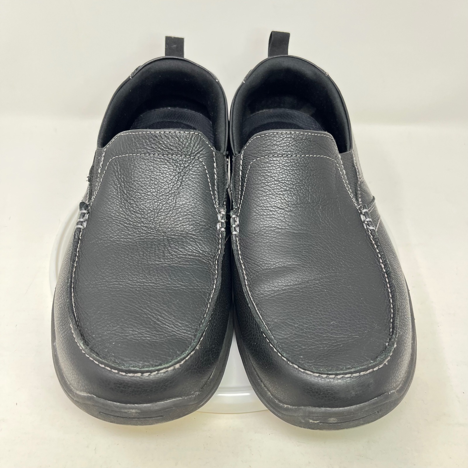 Skechers Relaxed Fit Expected Gomel Men 9 Extra Wide Black Leather Loafers 64858